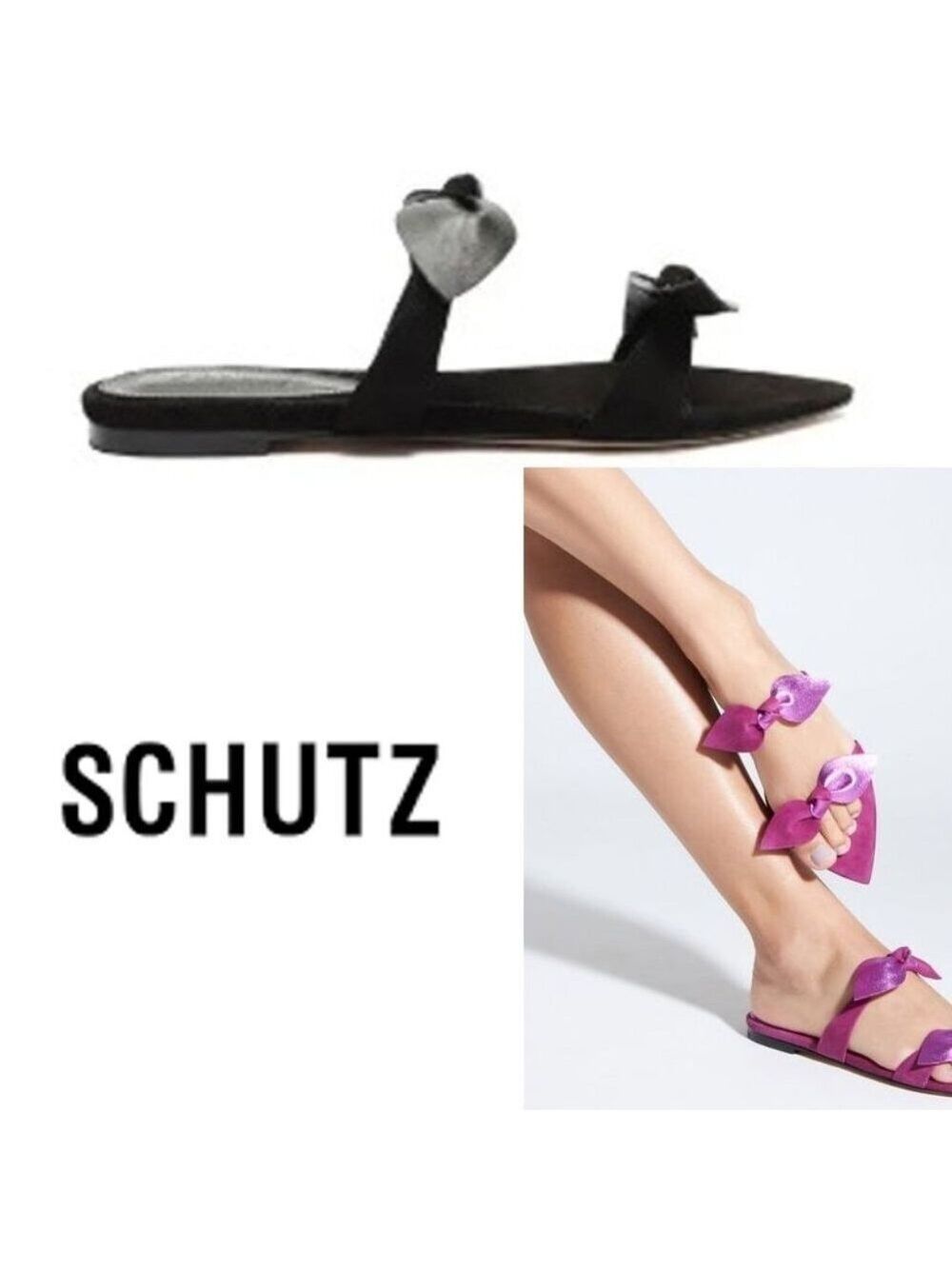 🎩🗝️ NWOB $99 SCHUTZ Elora Slide Sandal  -6.5 M, may fit 7